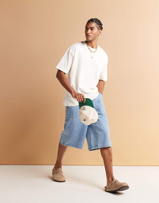 ASOS DESIGN överdimensionerad t-shirt med högsommar grafik i avblekt vitt - Image 2