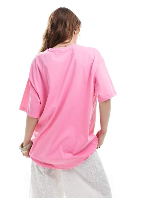 ENDAST Milan grafisk oversized t-shirt i rosa - Image 2