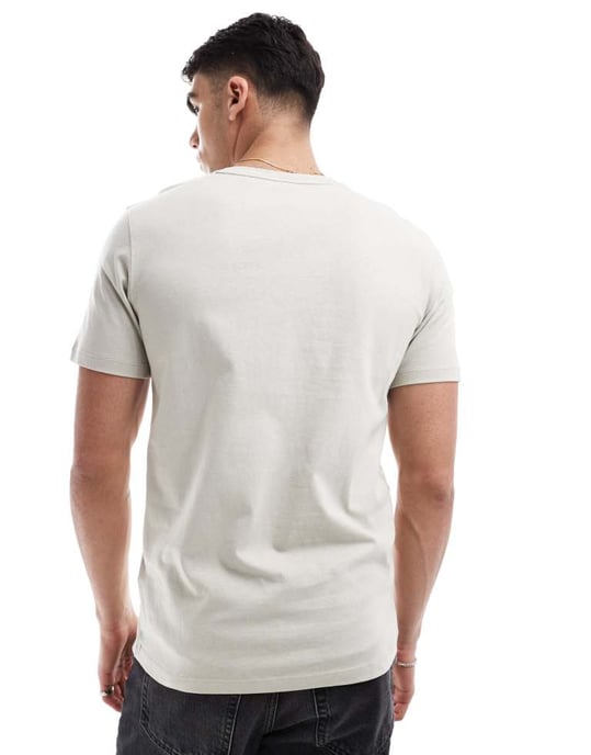 BOSS Orange Tales lådlogo avslappnad passform t-shirt i beige - Image 4