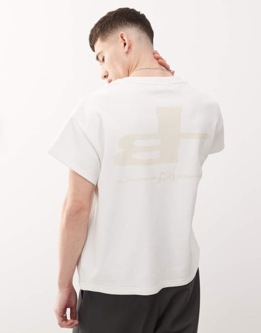 Cheap Monday x Landon Barker boxy t-shirt med ryggtryck i vitt - Image 2