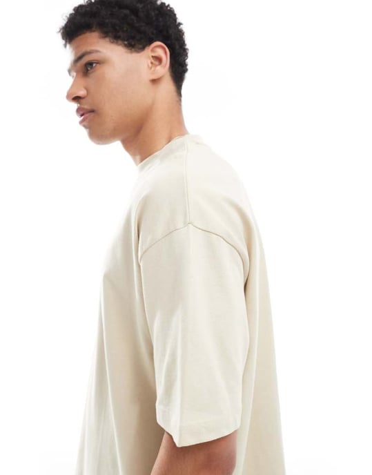 ASOS DESIGN heavyweight oversized t-shirt i stålgrå - Image 2