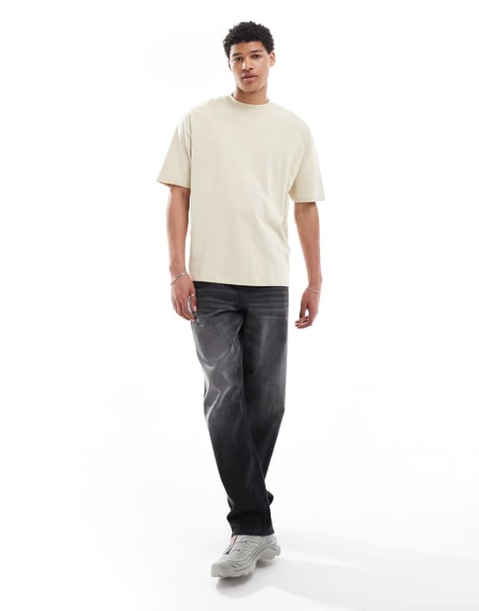 ASOS DESIGN heavyweight oversized t-shirt i stålgrå - Image 3