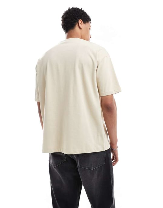 ASOS DESIGN heavyweight oversized t-shirt i stålgrå - Image 4