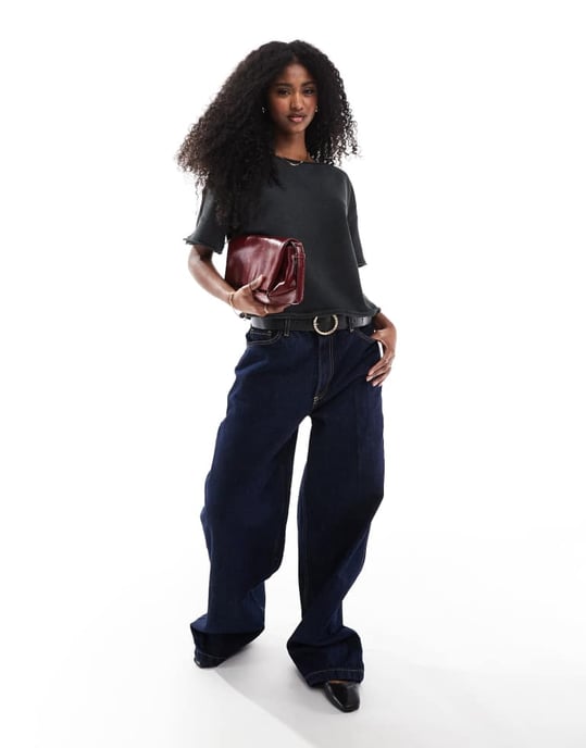ASOS DESIGN t-shirt med rå kant och loopback i tvättad kolgrå - Image 4