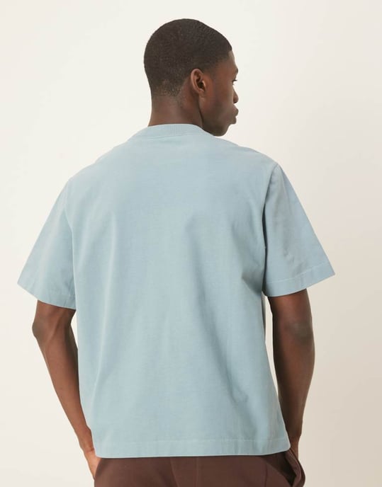 Abercrombie & Fitch premium logot-shirt i blått - Image 4