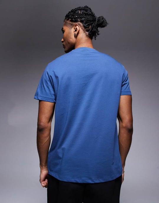 BOSS Bodywear 365 logotryck t-shirt regular fit i mellanblå - Image 2