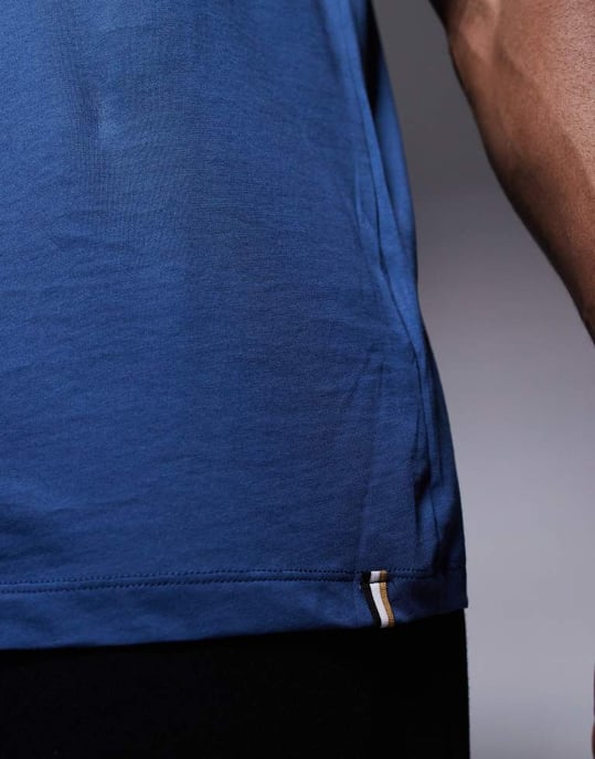 BOSS Bodywear 365 logotryck t-shirt regular fit i mellanblå - Image 3