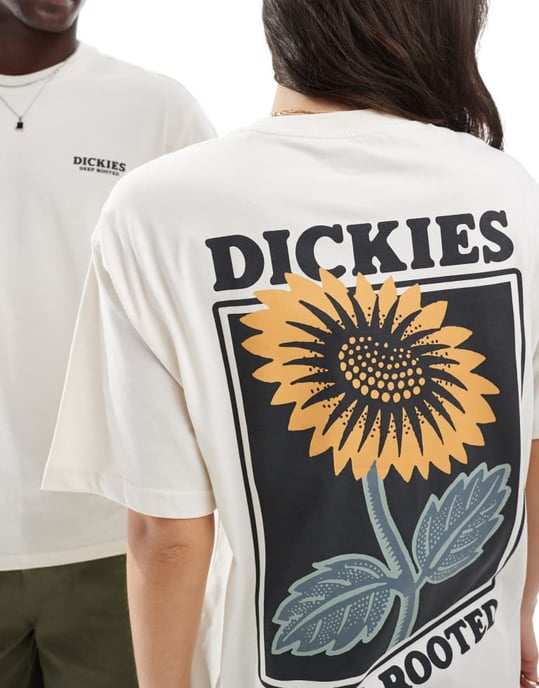 Dickies solrosgrafik rygtryck t-shirt i off white - exklusiv för ASOS - Image 2