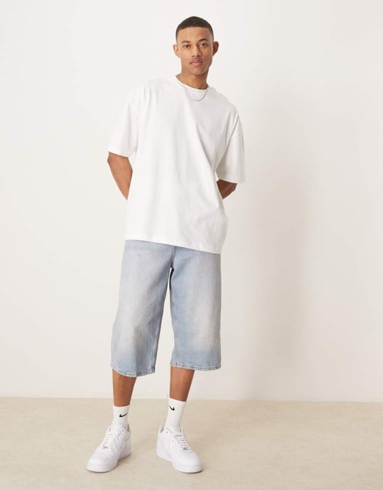 ASOS DESIGN oversized t-shirt med palmträdsgrafik i vitt - Image 2