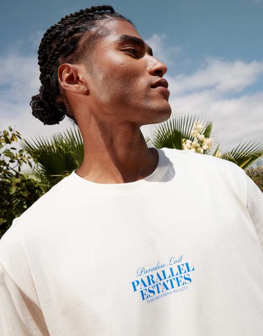 Jack & Jones oversize t-shirt med scenisk ryggtryck i crème - Image 4