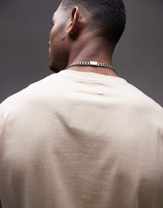 Topman avslappnad passform t-shirt i sten - Image 4