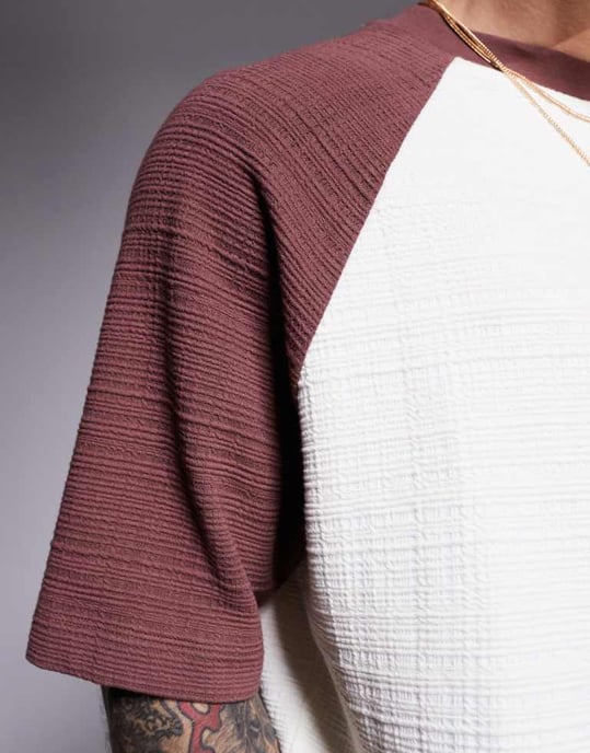 ASOS DESIGN oversized t-shirt i vit textur - Image 3