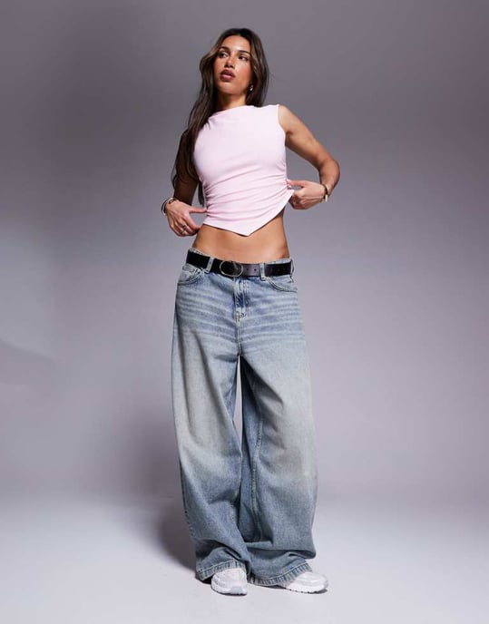 ASOS DESIGN avskuren hals cap sleeve rynkad sidotopp i pastellrosa - Image 4