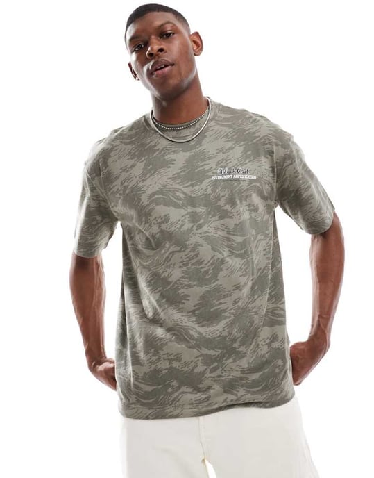 Hollister boxig oversize t-shirt med djurmotiv i grön - Image 2