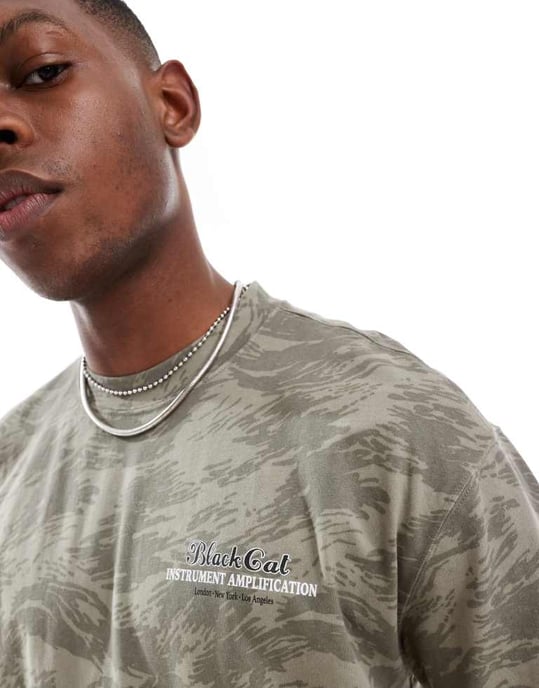 Hollister boxig oversize t-shirt med djurmotiv i grön - Image 3
