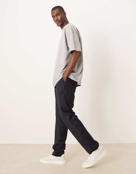 ASOS DESIGN tung oversized t-shirt i grå mjuk touch - Image 3