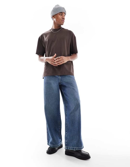 ASOS DESIGN Essentials oversized t-shirt i mörkbrun - Image 3