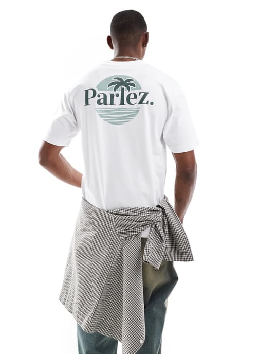 Parlez Boca t-shirt med kort ärm och tryck på baksidan i vitt - Image 1