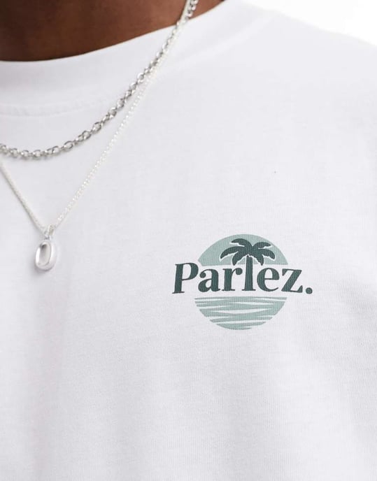 Parlez Boca t-shirt med kort ärm och tryck på baksidan i vitt - Image 3