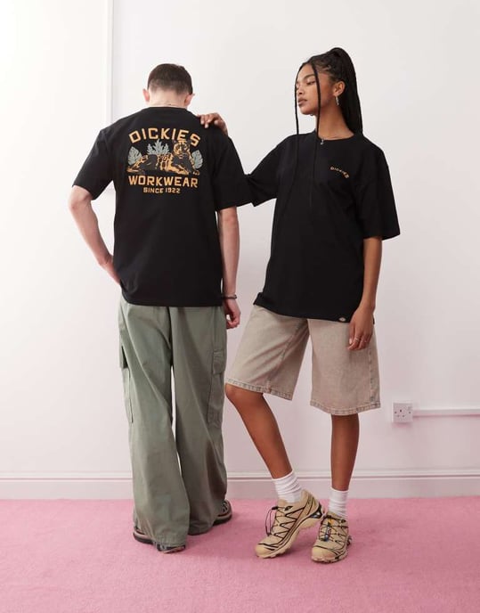 Dickies panther grafik ryggtryck t-shirt i svart - exklusiv för ASOS - Image 2