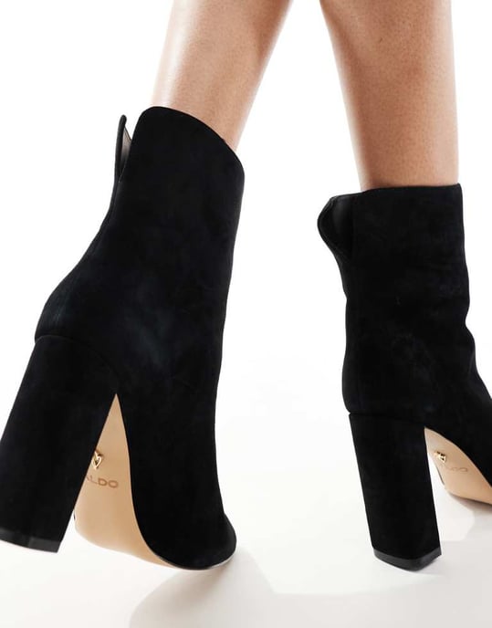Aldo Sushi Heeled Ankle Boots in Black - Image 3
