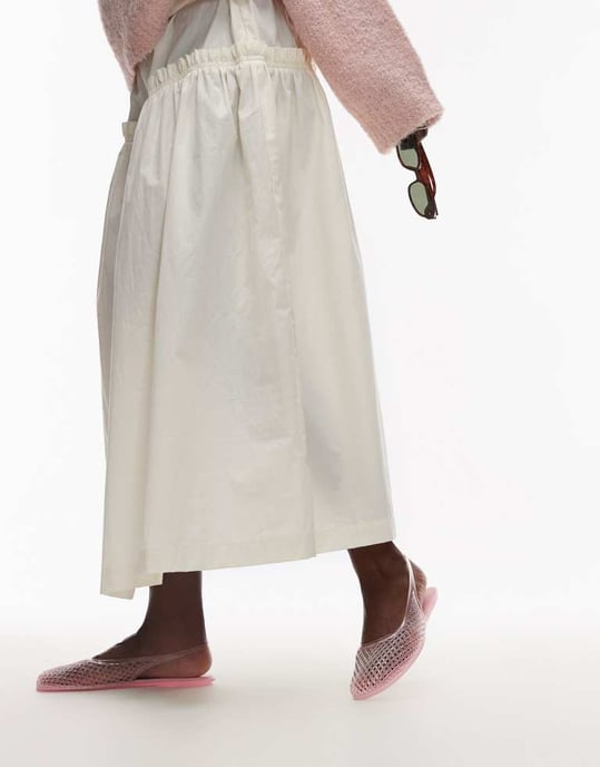 Topshop Harper gelé slingback ballerina i rosa - Image 2
