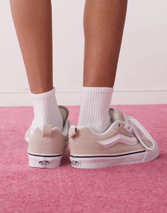 Vans Knu Skool chunky mockaläder sneakers i beige - Image 2