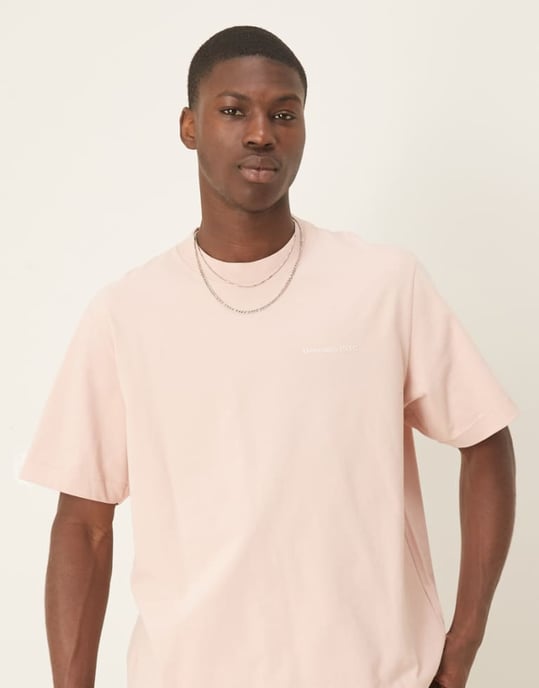 Abercrombie & Fitch premium logotröja i rosa - Image 1