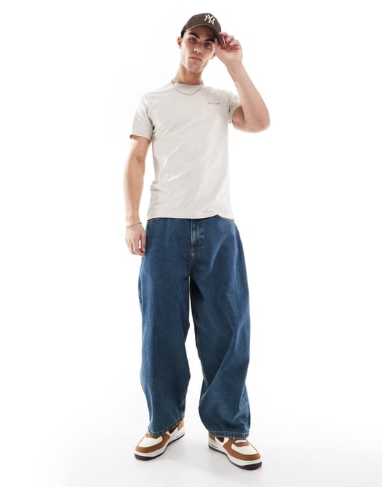 Columbia Rapid Ridge II rygggrafik t-shirt i beige - Image 3