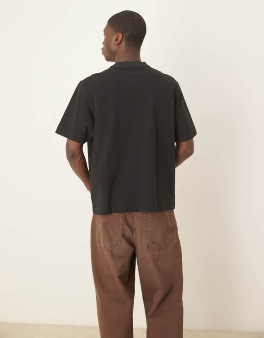 Abercrombie & Fitch premium logot-shirt i svart - Image 4