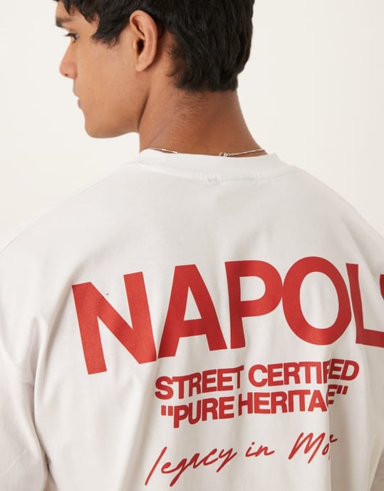 ASOS DESIGN oversized t-shirt med stadstryck i vitt - Image 3