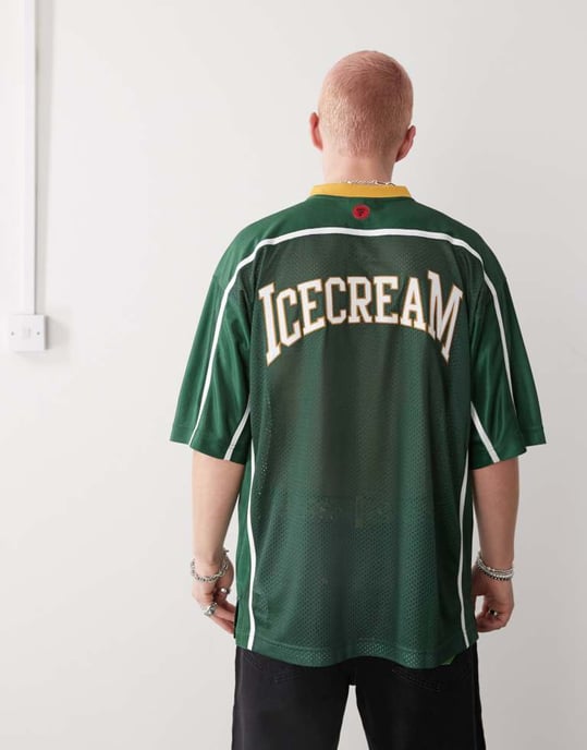 ICECREAM körsbärs-applikation fotbollströja i grön - Image 4