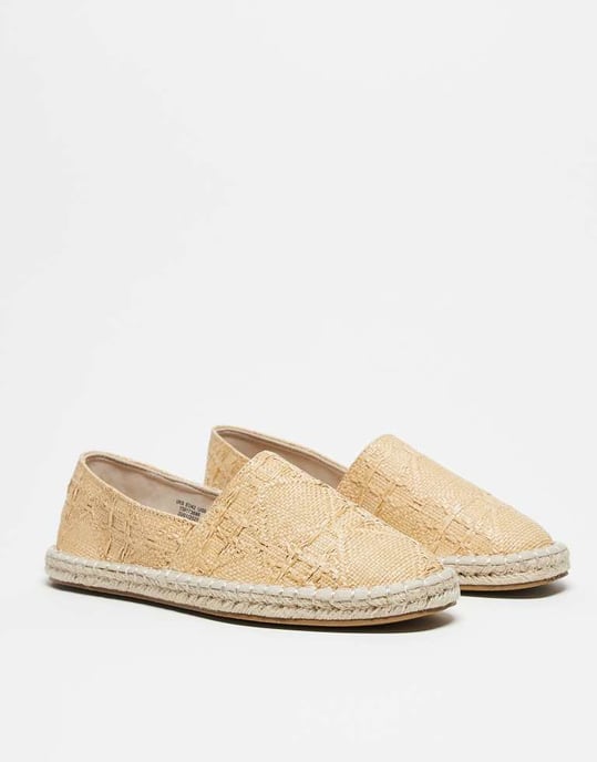 ASOS DESIGN vävd espadrille i sten - Image 3