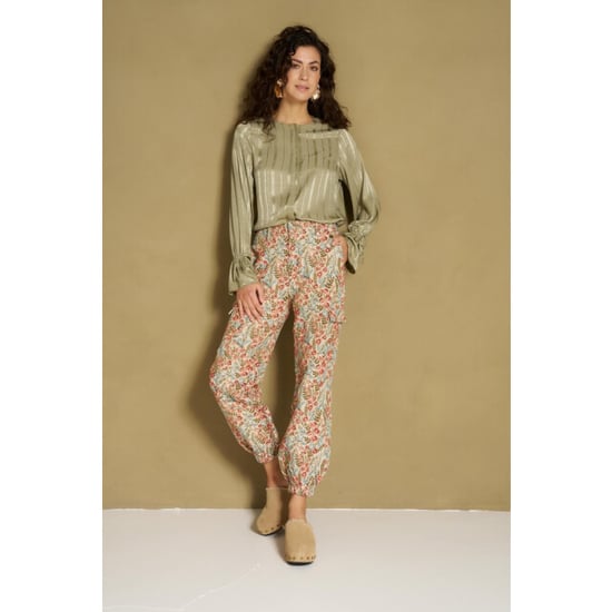 Lofty Manner blouse hella satin relaxed rh06 352 kaki - Image 2