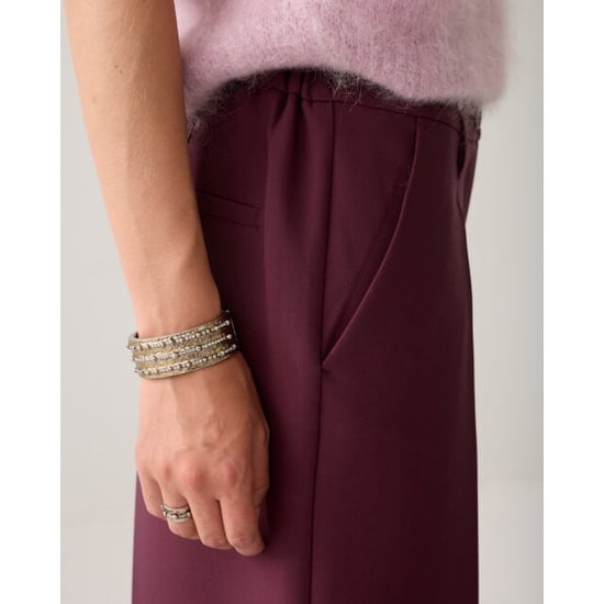 Summum 4s2369-11680 335 trousers foam uni dark burgundy - Image 5