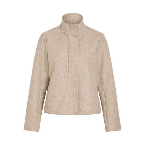 Vila viclaudia l/s high neck short jkt 14119186 natural melange - Image 1