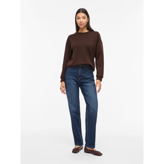 Vila visandy l/s sweat top 14103140 coffee bean - Image 2