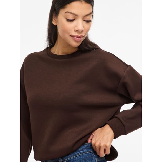 Vila visandy l/s sweat top 14103140 coffee bean - Image 6