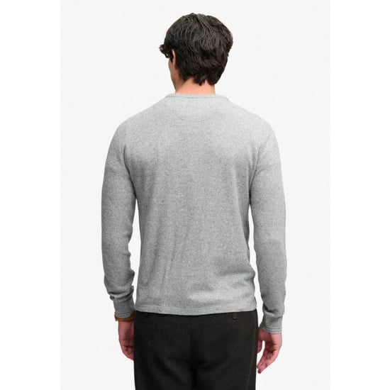 Superdry Mini slub waffle long sleeve grandad top melee - Image 3