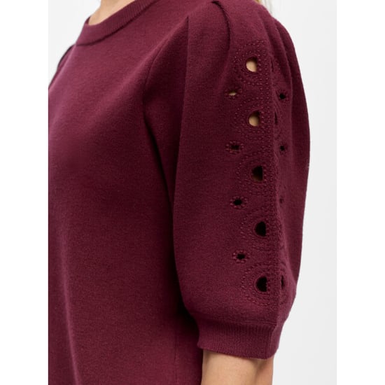 Object objyuki s/s re knit pullover noos 23047215 windsor wine - Image 2
