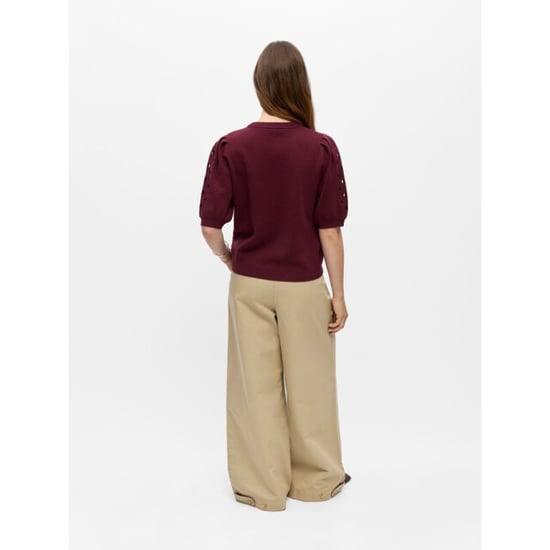 Object objyuki s/s re knit pullover noos 23047215 windsor wine - Image 3