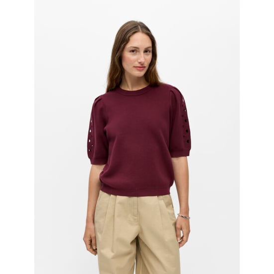Object objyuki s/s re knit pullover noos 23047215 windsor wine - Image 4