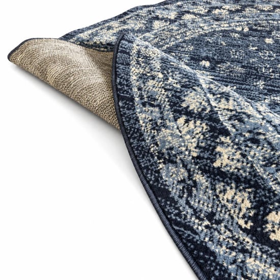 Muratap Vintage rond vloerkleed navy- 200 cm rond - Image 2