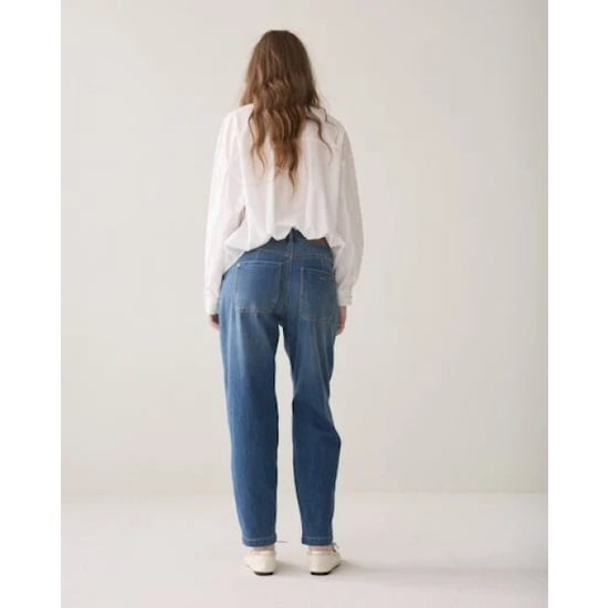 Summum 4s2740-5153 488 tapered jeans soft fine twill dark blue denim - Image 3