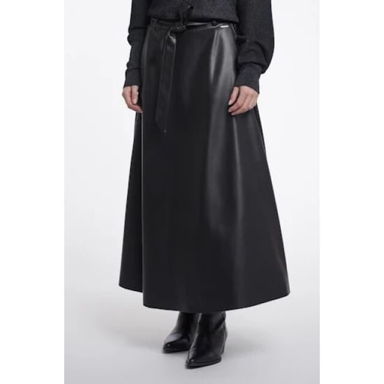 Rino & Pelle Chelsea.7502611 rino en pelle faux leather skirt with belt dark navy - Image 3