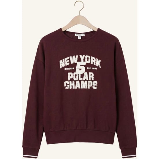 Penn & Ink W26f1941 351-5 penn en ink sweater print aubergine ecru - Image 2