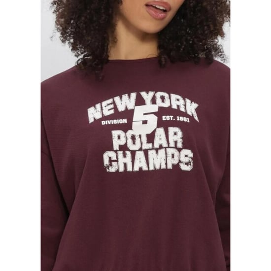 Penn & Ink W26f1941 351-5 penn en ink sweater print aubergine ecru - Image 5