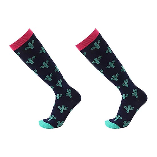 Flo Bright Pattern Knee High Compression Socks Cactus S/M - Image 3