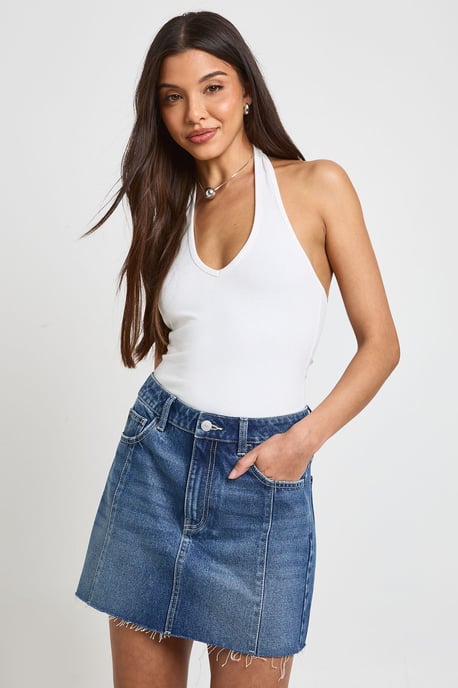 Seam Detail Mini Skirt - Image 1
