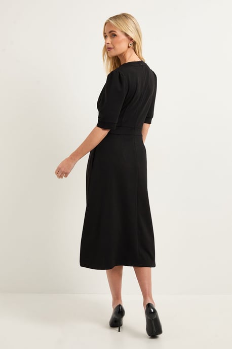 Petite Ponte Snaffle Trim Midi Dress - Image 3